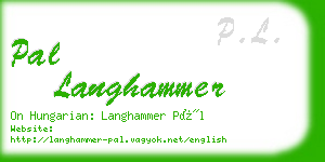 pal langhammer business card